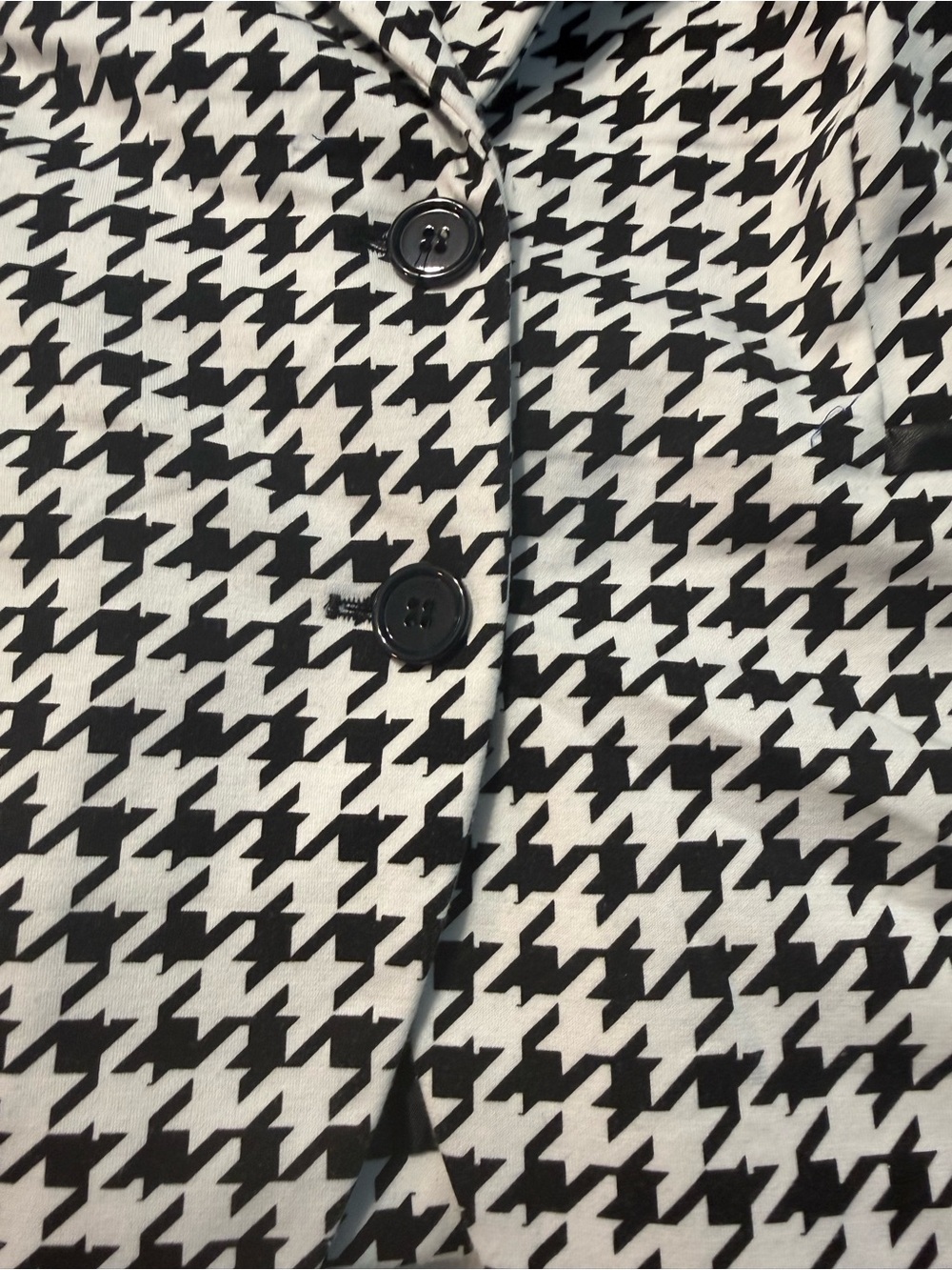Vintage Cato Houndstooth Black & White Women's Blazer Jacket XL - Picture 6 of 9
